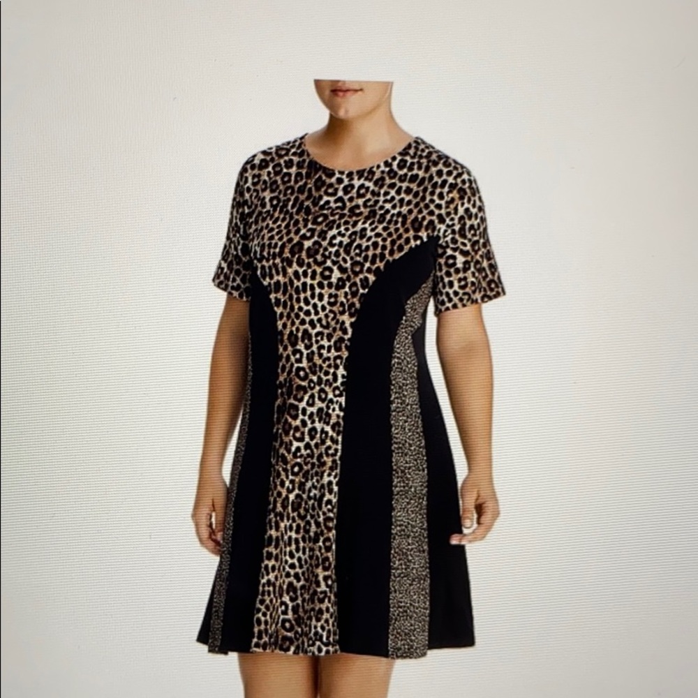 MICHAEL Michael Kors Paneled Leopard Print Dress